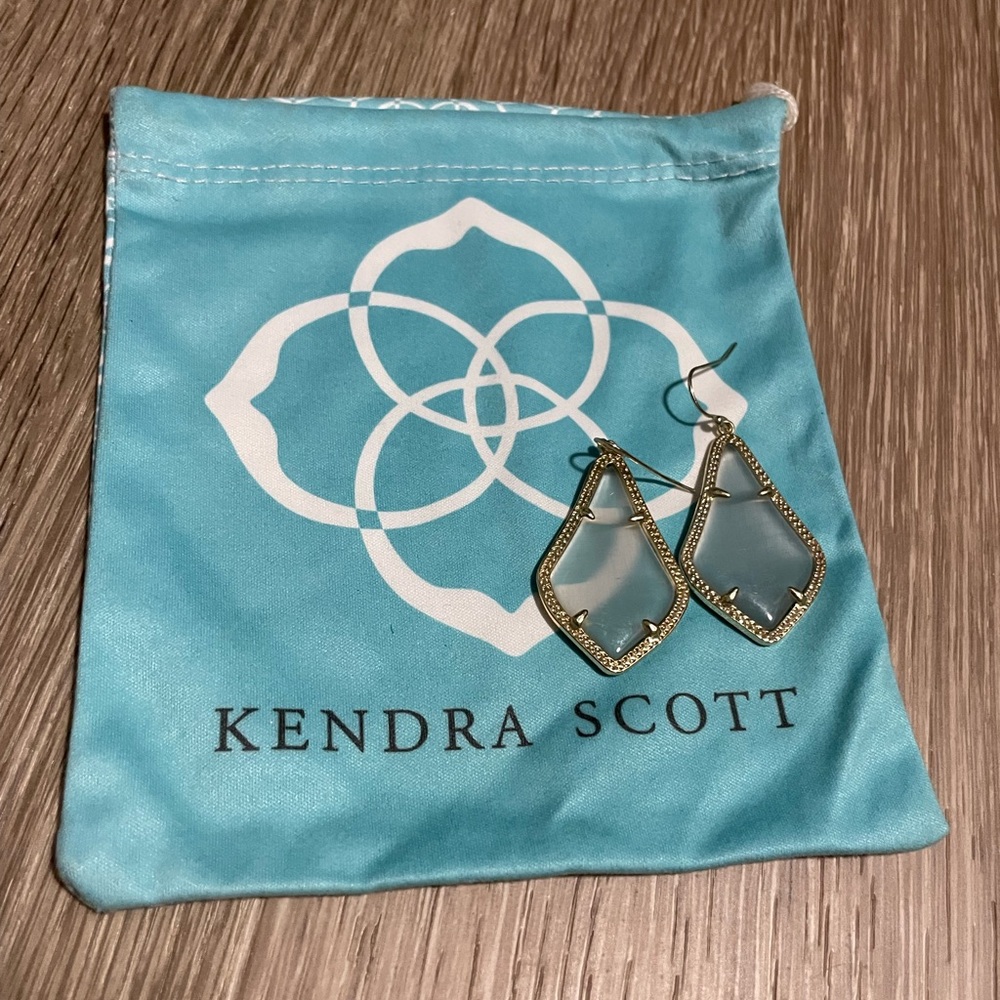 Kendra Scott Gold and Blue Earrings